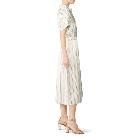 $895 Co Spring-Summer 2019 Neutral/Ivory Shirt Dress Missing Belt See Pictures - Picture 11 of 12